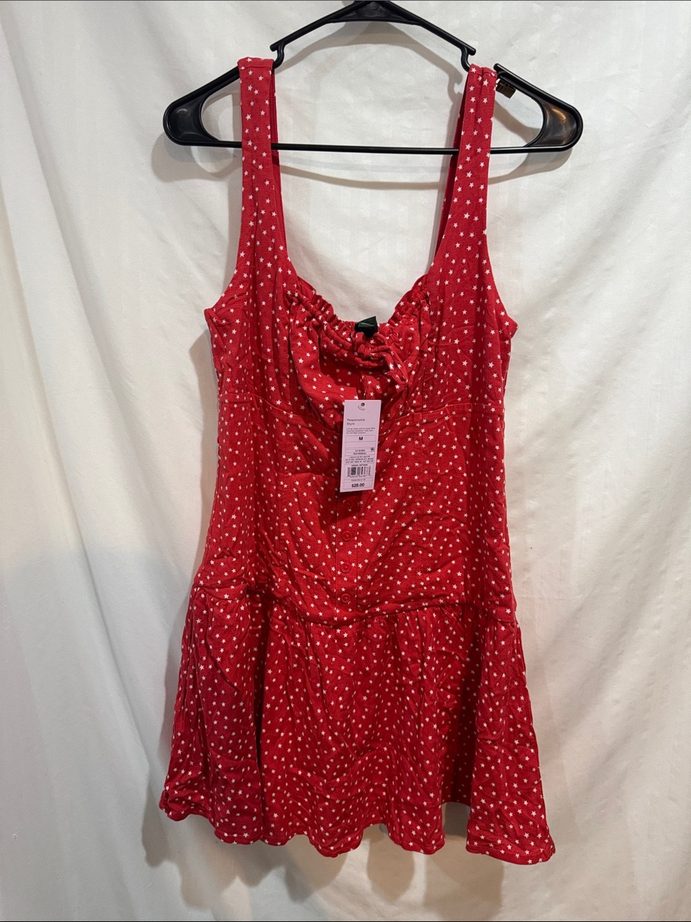 wild fable Red Mini Dress with White Stars